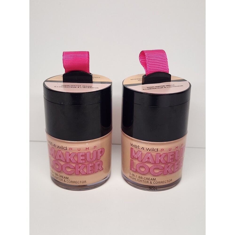 Wet n Wild Makeup Locker 3-In-1 BB Creme Highlighter 176A Medium 2 PACK